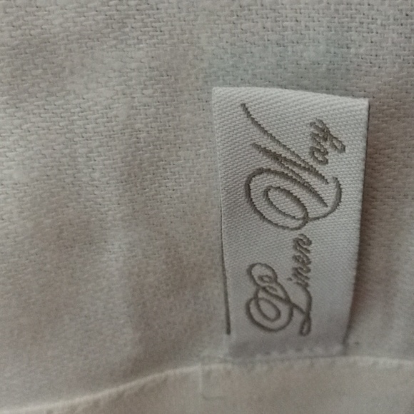 Linen Way White 10 Rings Linen Tea Towel - Picture 3 of 3